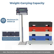 Load image into Gallery viewer, SOCOME Industrial Floor Scales, Professional Pallet Scale with Digital Display Indicator, Cyan