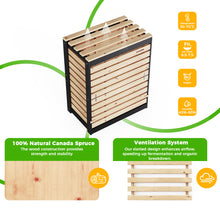 Load image into Gallery viewer, SOCOME Solid Wood Composter, Outdoor Compost Bin with Pull-out Door, Large Composting Bin for Backyard, Garden, Patio, Natural