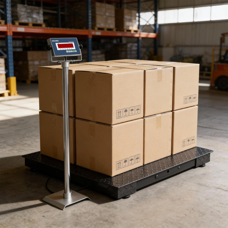 48" × 48" Industrial Floor Scale – 10,000 lb × 1 lb, Digital Indicator