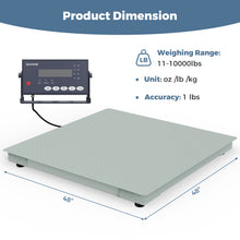 Load image into Gallery viewer, SOCOME Industrial Floor Scales, Professional Pallet Scale with Digital Display Indicator, Cyan