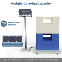 Load image into Gallery viewer, SOCOME Industrial Floor Scales, Professional Pallet Scale with Digital Display Indicator, Cyan