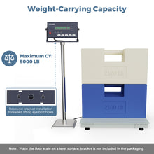 Load image into Gallery viewer, SOCOME Industrial Floor Scales, Professional Pallet Scale with Digital Display Indicator, Cyan