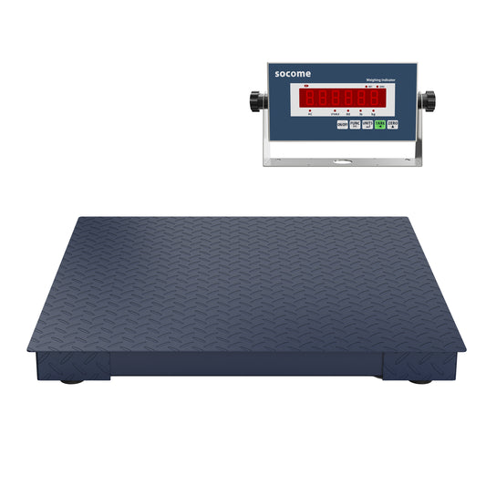 SOCOME 36"×36" Industrial Floor Scale — 5,000 lb Digital Pallet Scale-Navy