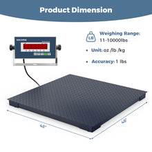 Load image into Gallery viewer, SOCOME 48"x48" Industrial Floor Scale, Accurate Pallet Scale with Digital Indicator, 10000 lb x 1 lb, Navy

