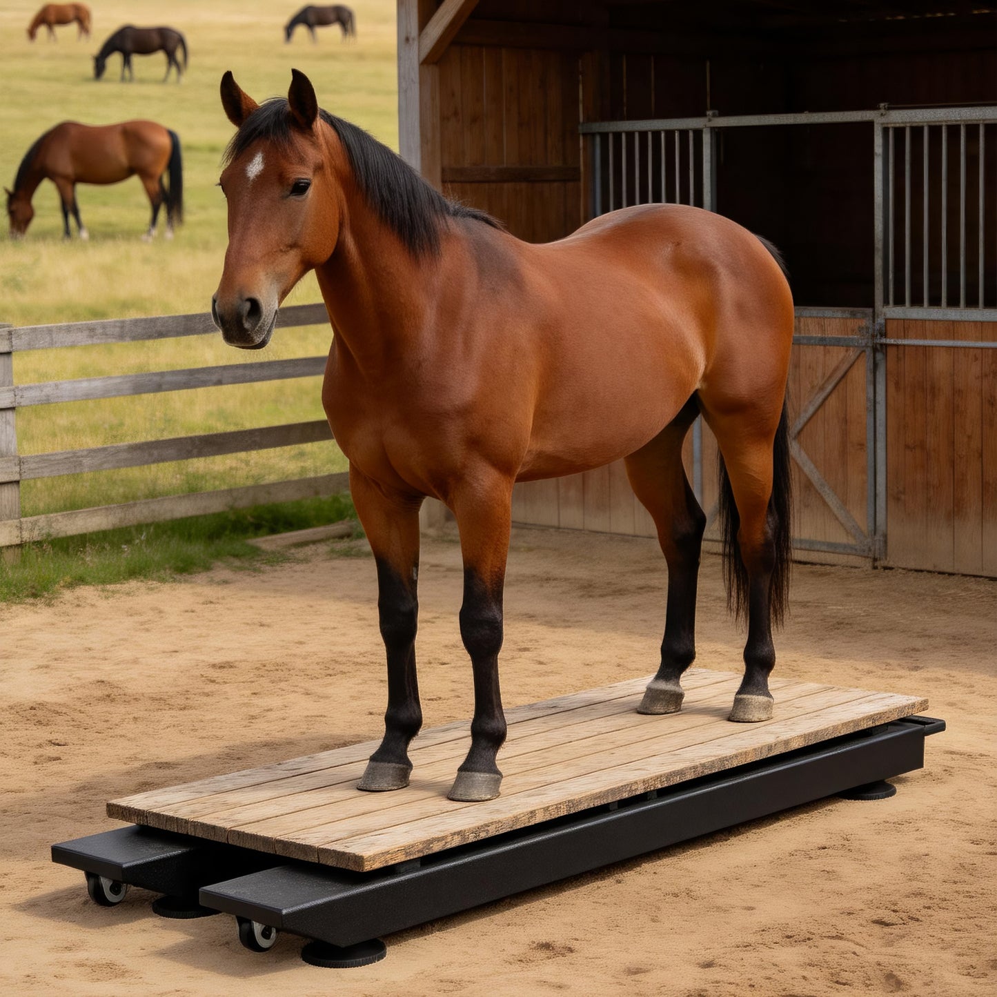 Portable Weigh Beam Scale — 10,000 lb Industrial Floor Scale with Digital Indicator