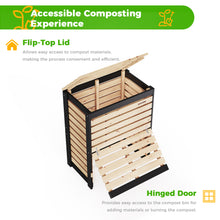 Load image into Gallery viewer, SOCOME Solid Wood Composter, Outdoor Compost Bin with Pull-out Door, Large Composting Bin for Backyard, Garden, Patio, Natural

