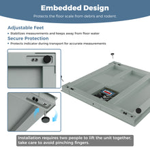 Load image into Gallery viewer, SOCOME 48"x48" Industrial Floor Scale with Digital Display Indicator 10000 lb x 1 lb, Grey Green
