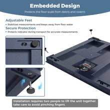 Load image into Gallery viewer, SOCOME 48"x48" Industrial Floor Scale, Accurate Pallet Scale with Digital Indicator, 10000 lb x 1 lb, Navy
